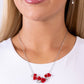 Al-ROSE Ready - Red - Paparazzi Necklace Image