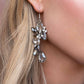 Fancy Flaunter - Silver - Paparazzi Earring Image