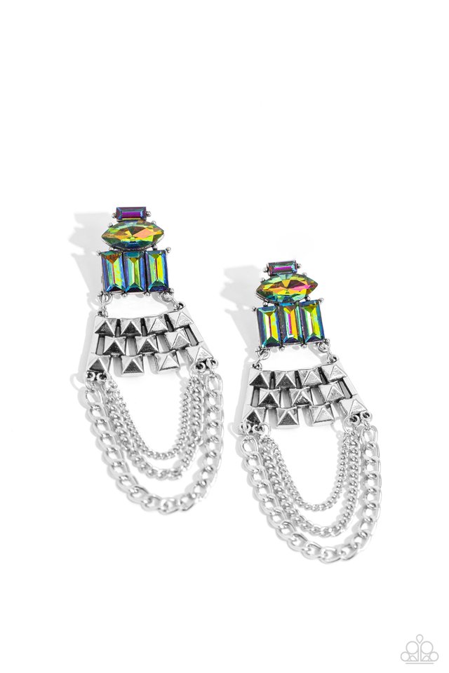 Dangling Art Deco - Multi - Paparazzi Earring Image