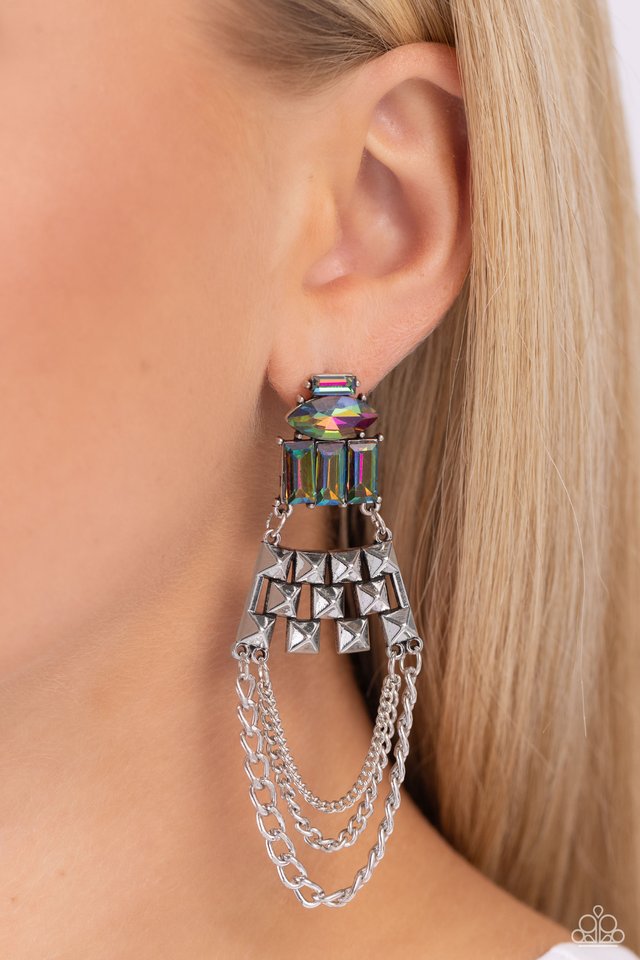 Dangling Art Deco - Multi - Paparazzi Earring Image