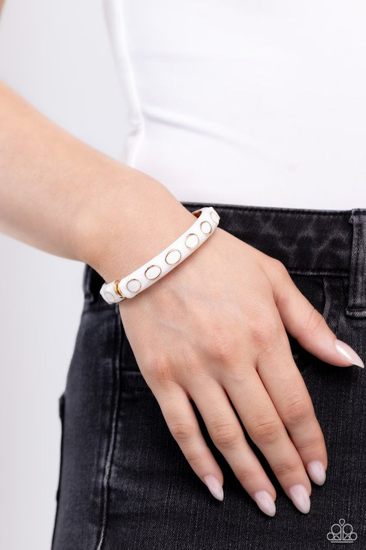Delightful Diversion - White - Paparazzi Bracelet Image