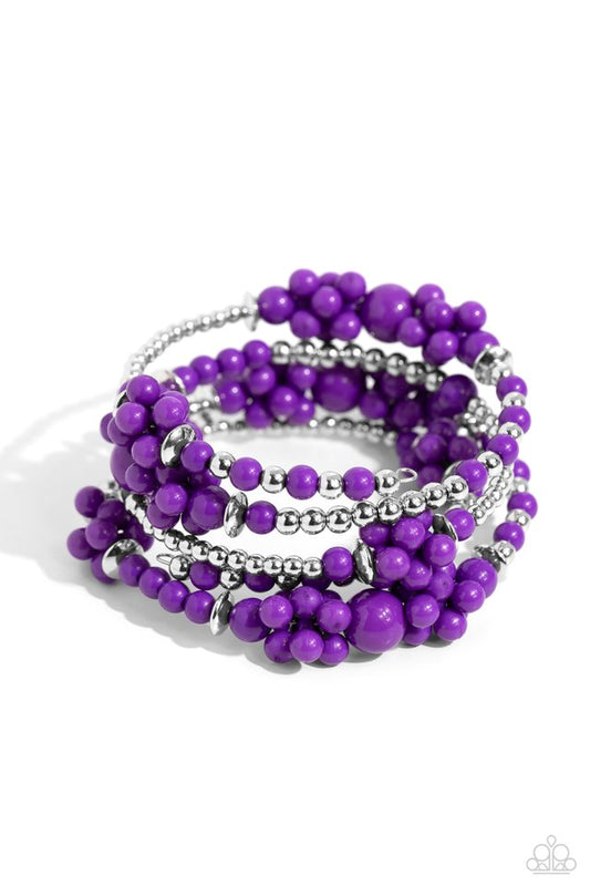 Compelling Clouds - Purple - Paparazzi Bracelet Image