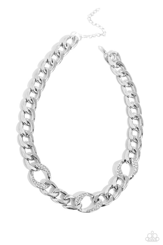 Gleaming Harmony - White - Paparazzi Necklace Image