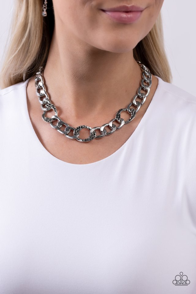 Gleaming Harmony - Silver - Paparazzi Necklace Image