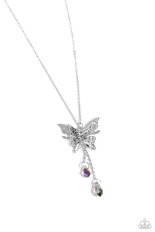 Enchanted Wings - Silver - Paparazzi Necklace Image