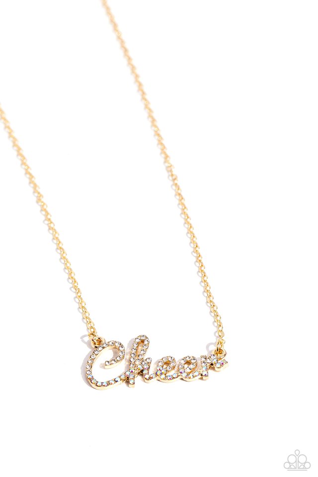 Cheer Squad - Gold - Paparazzi Necklace Image
