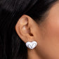 Glimmering Love - White - Paparazzi Earring Image