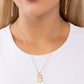 Leave Your Initials - Gold - B - Paparazzi Necklace Image