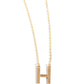 Leave Your Initials - Gold - H - Paparazzi Necklace Image
