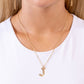 Leave Your Initials - Gold - J - Paparazzi Necklace Image