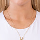 Leave Your Initials - Gold - K - Paparazzi Necklace Image