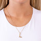 Leave Your Initials - Gold - L - Paparazzi Necklace Image
