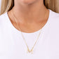 Leave Your Initials - Gold - M - Paparazzi Necklace Image