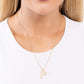 Leave Your Initials - Gold - P - Paparazzi Necklace Image