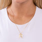 Leave Your Initials - Gold - R - Paparazzi Necklace Image