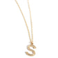 Leave Your Initials - Gold - S - Paparazzi Necklace Image