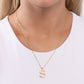 Leave Your Initials - Gold - S - Paparazzi Necklace Image