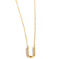 Leave Your Initials - Gold - U - Paparazzi Necklace Image