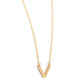 Leave Your Initials - Gold - V - Paparazzi Necklace Image