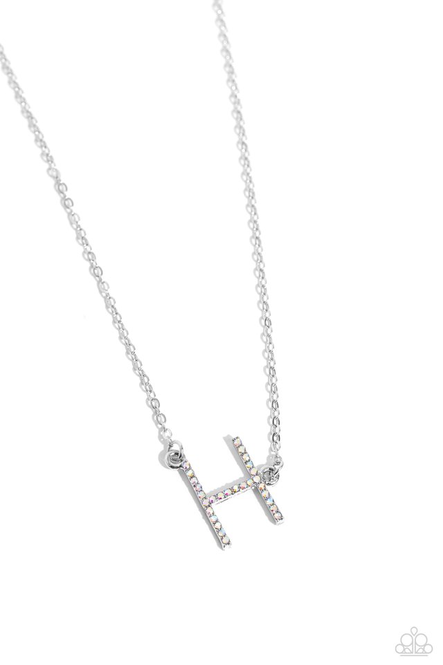 Paparazzi Necklace ~ INITIALLY Yours - H - Multi