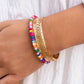 Multicolored Medley - Gold - Paparazzi Bracelet Image