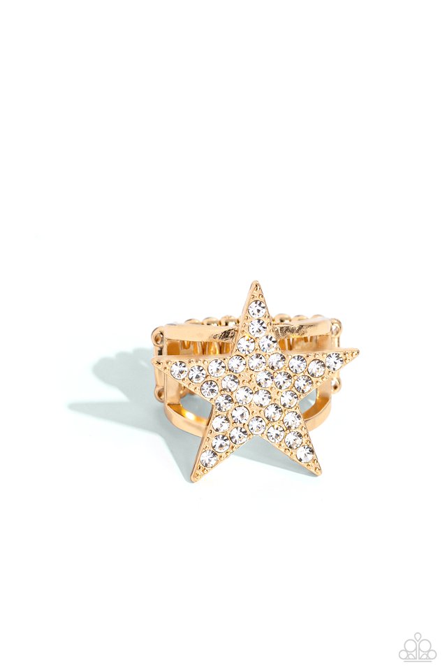 Star Pizzazz - Gold - Paparazzi Ring Image