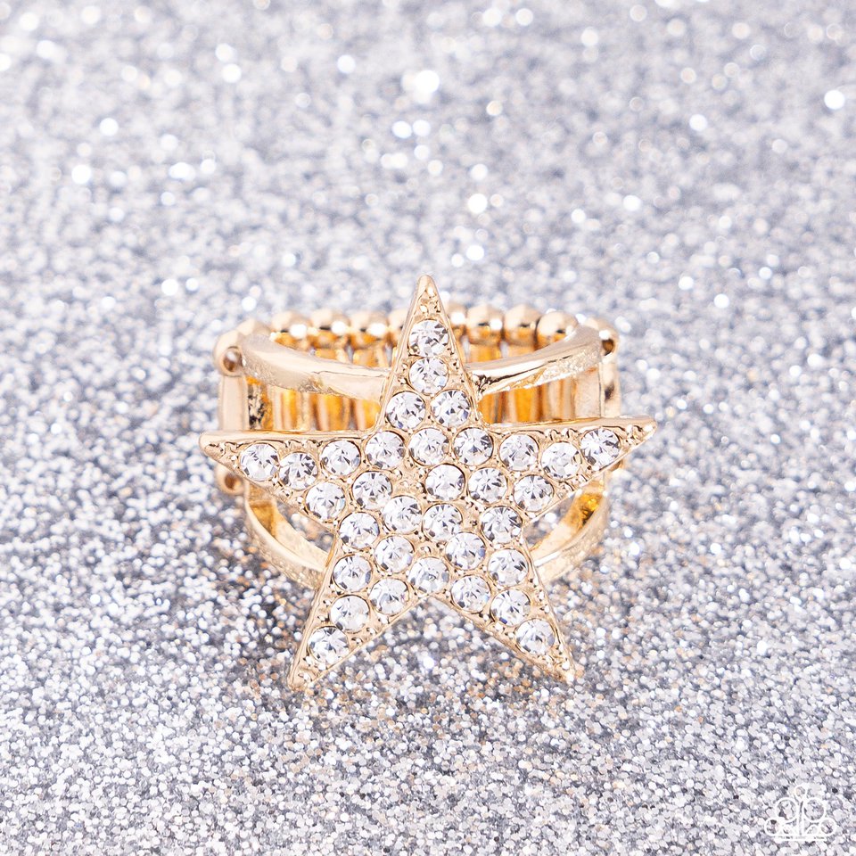 Star Pizzazz - Gold - Paparazzi Ring Image