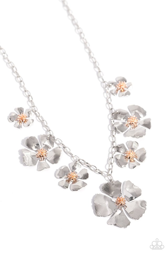Prideful Pollen - Silver - Paparazzi Necklace Image