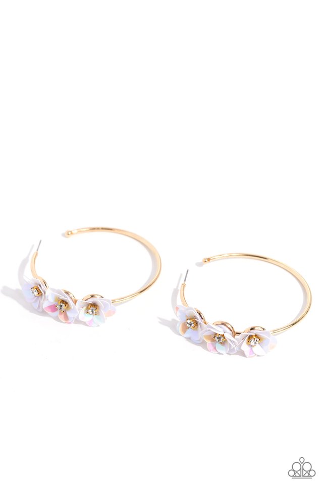 Ethereal Embellishment - Gold - Paparazzi Earring Image