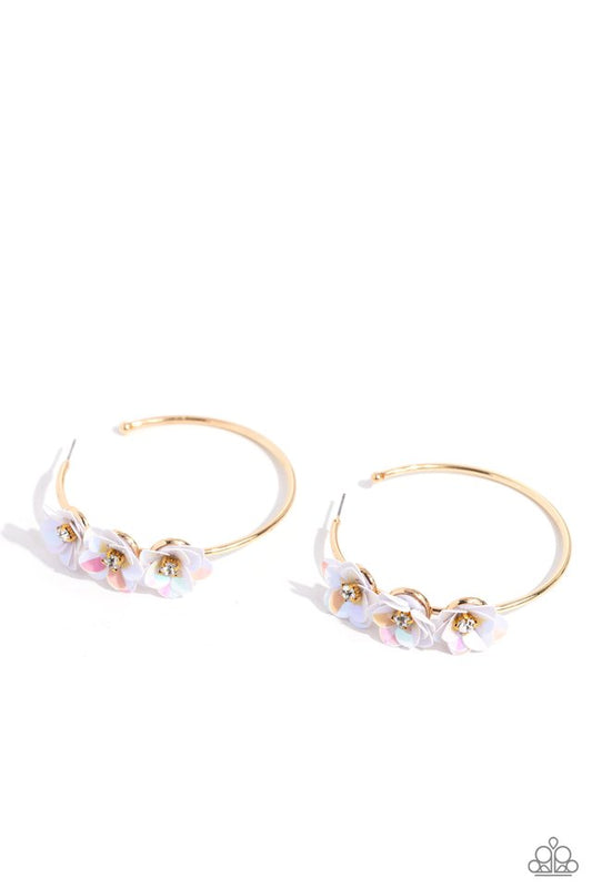 Ethereal Embellishment - Gold - Paparazzi Earring Image