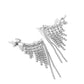 Tapered Tease - White - Paparazzi Earring Image