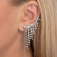 Tapered Tease - White - Paparazzi Earring Image