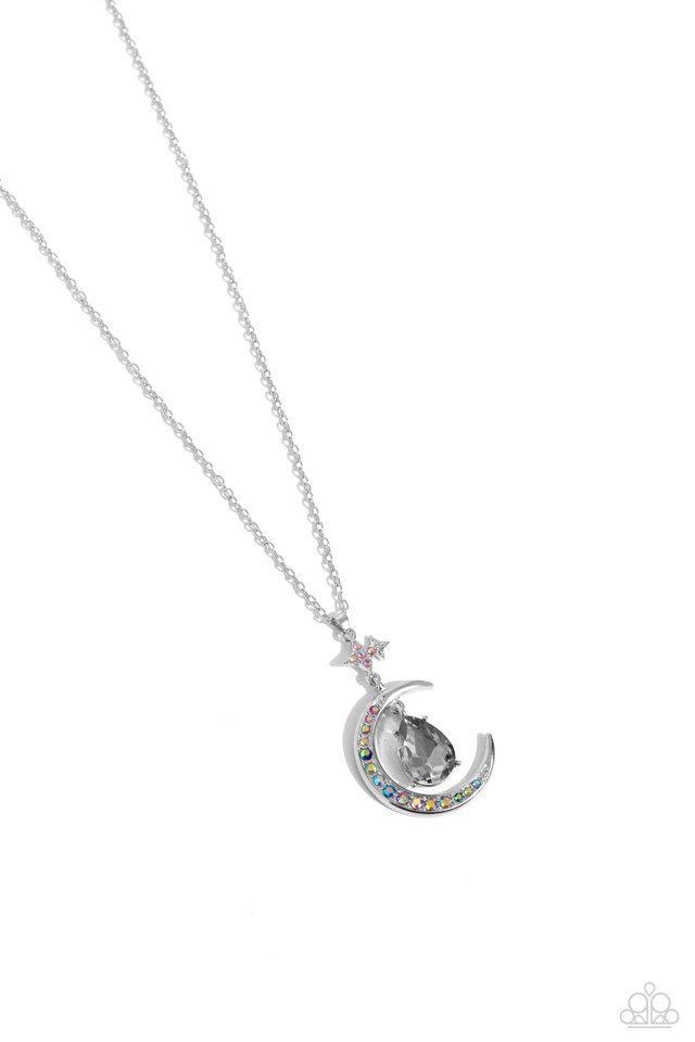 Paparazzi Necklace ~ Talking to the Moon - Silver – Paparazzi