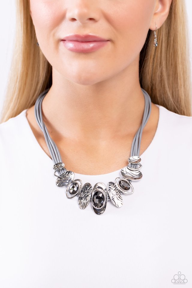 Sliding Splendor - Silver - Paparazzi Necklace Image