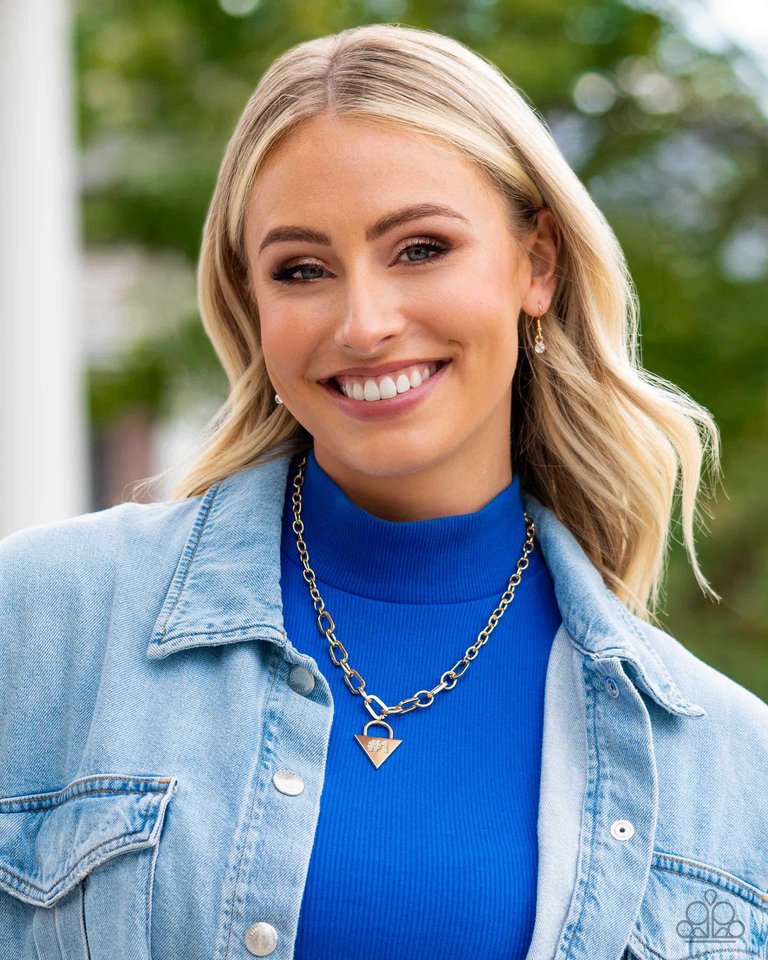 Your Number One Follower - Gold - Paparazzi Necklace Image