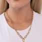 Your Number One Follower - Gold - Paparazzi Necklace Image
