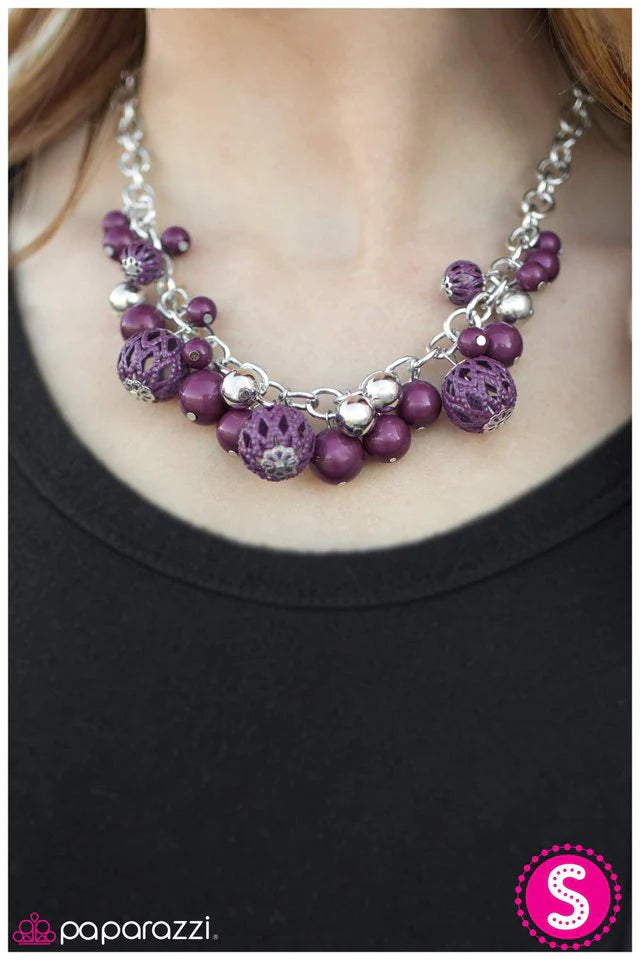 Paparazzi Necklace ~ The Louvre - Purple
