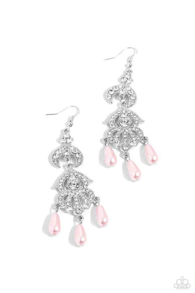 Order Pretty In Pink Crystal Earrings Online From VIANA JEWELS,Greater  Noida West