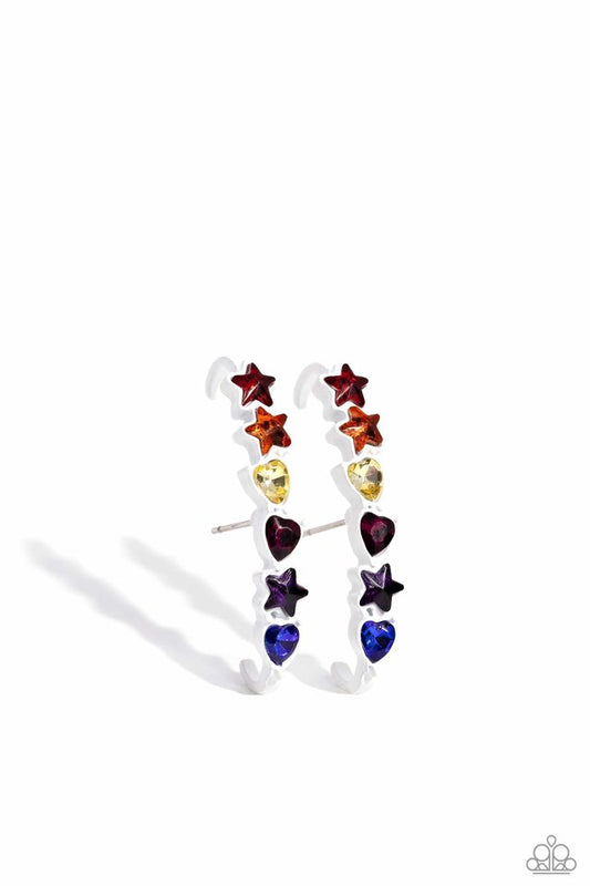 In Good Shape - Multi - Paparazzi Earring Image