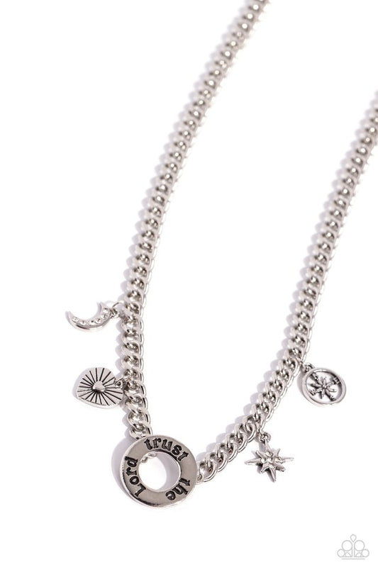Trust in Miracles - White - Paparazzi Necklace Image