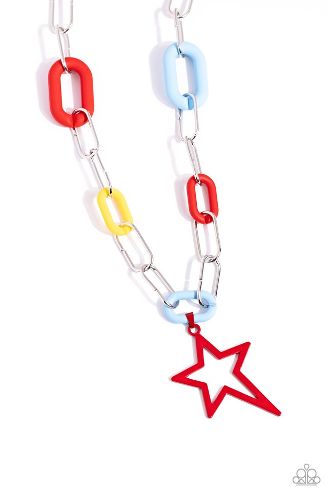 Stargazing Show - Red - Paparazzi Necklace Image