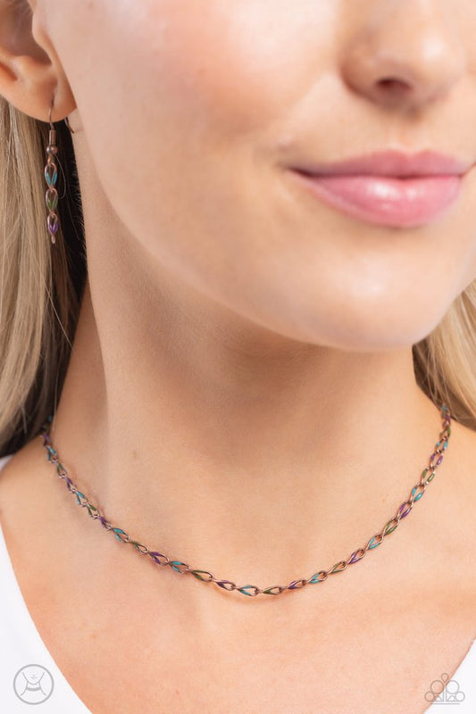 Admirable Accents - Copper - Paparazzi Necklace Image
