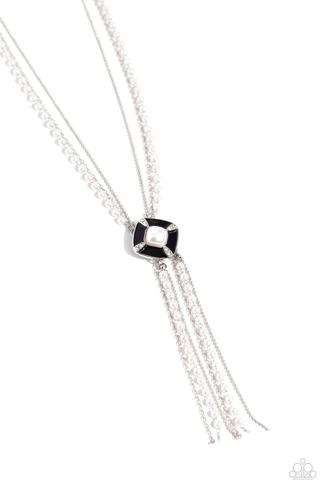 I Pinky SQUARE - Black - Paparazzi Necklace Image