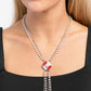 I Pinky SQUARE - Red - Paparazzi Necklace Image