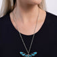 FLYING Low - Blue - Paparazzi Necklace Image