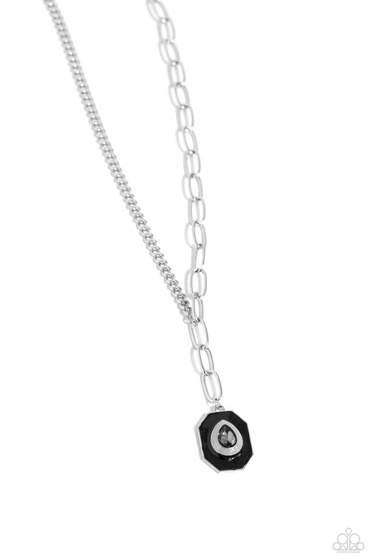 Hexagonal Hallmark - Silver - Paparazzi Necklace Image