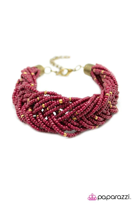 Paparazzi Bracelet ~ The BEAD of Light - Pink