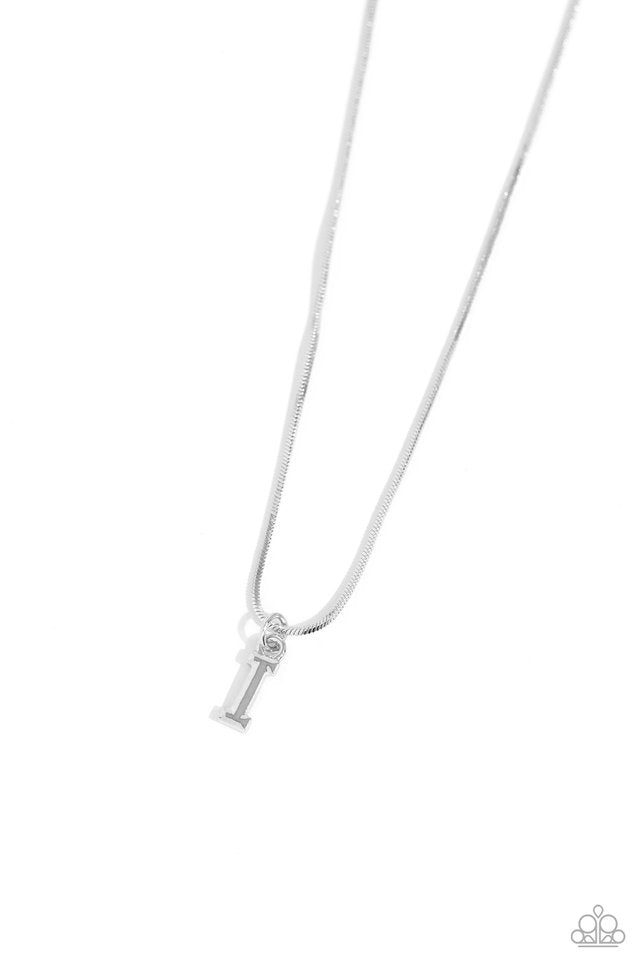 Seize the Initial - Silver - I - Paparazzi Necklace Image