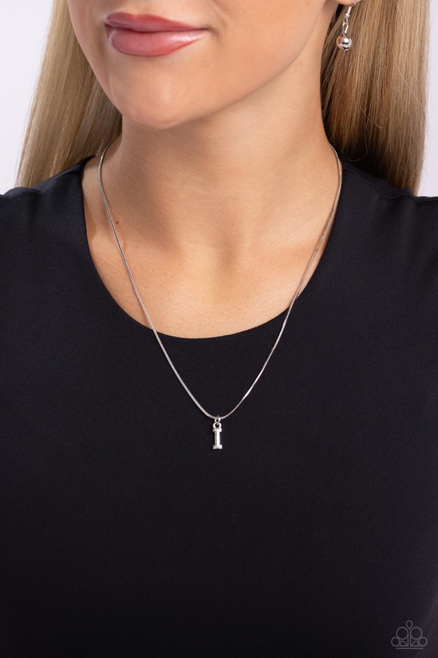 Seize the Initial - Silver - I - Paparazzi Necklace Image