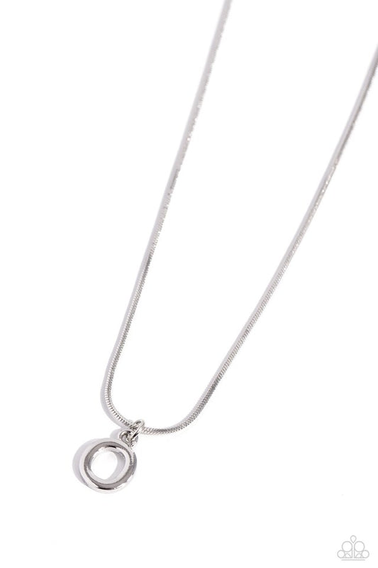 Seize the Initial - Silver - O - Paparazzi Necklace Image